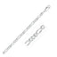 14k White Gold Solid Figaro Bracelet - 3.8mm