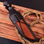 Premium Hunting Bowie Knife: D2 Steel Blade, Exotic Wood Grip, Leather Sheath - Korvel