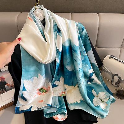 Elegant Artificial Silk Warm Scarf for All Seasons