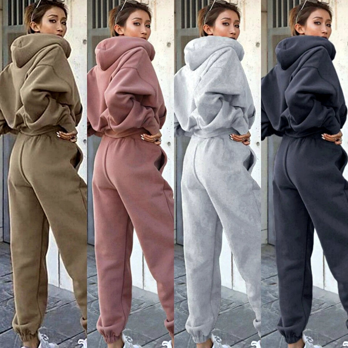 Autumn & Winter Women's Casual Hoodie Coat Sports Suit