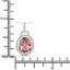 3.90 Carat Genuine Pink Tourmaline and White Diamond Pendant