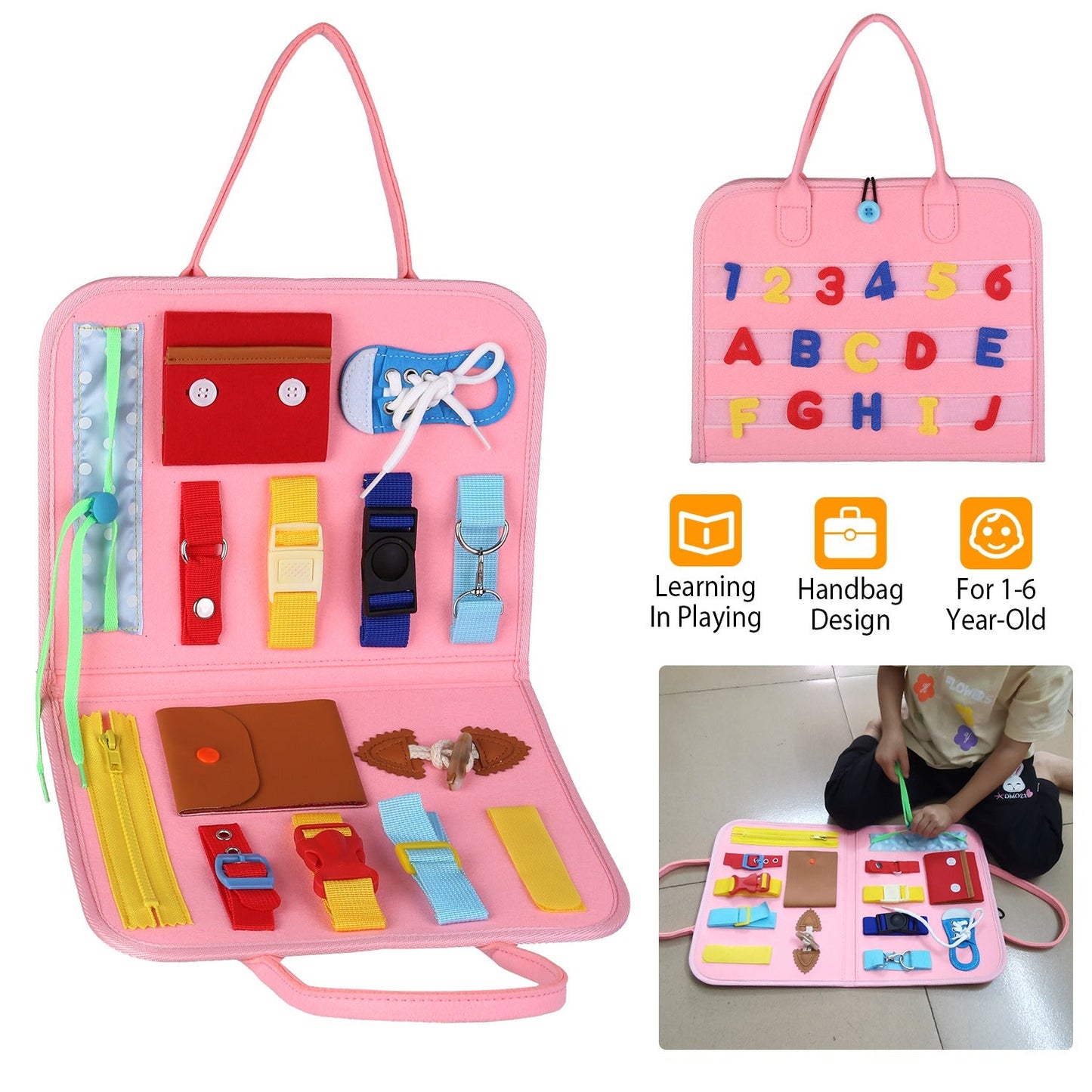 Tablero de Actividades para Niños - Juguete Educativo Montessori