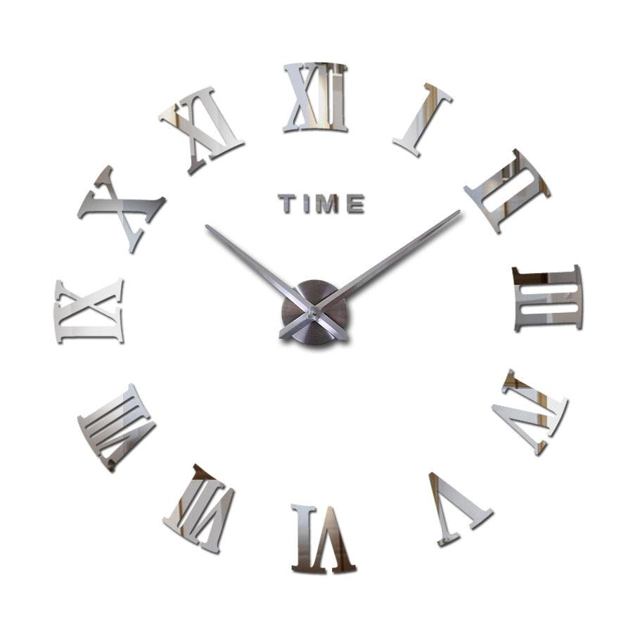 Reloj de Pared de Espejo Acrílico 3D - Diseño Moderno Sin Marco
