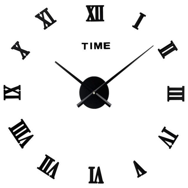 Reloj de Pared de Espejo Acrílico 3D - Diseño Moderno Sin Marco