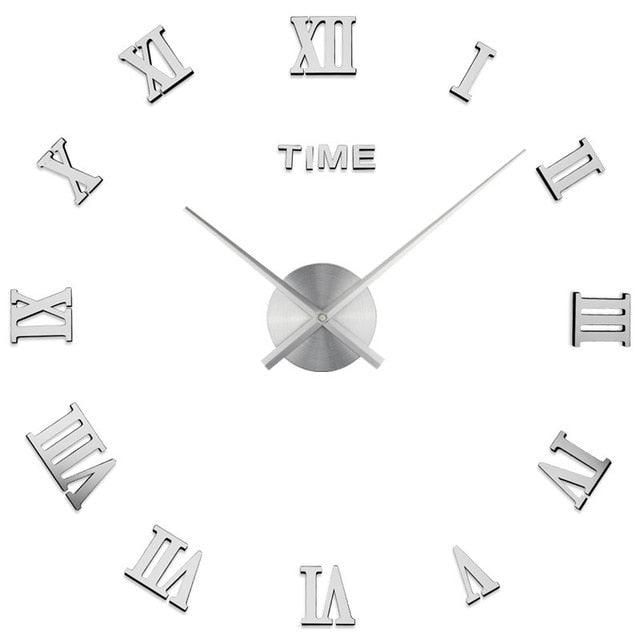 Reloj de Pared de Espejo Acrílico 3D - Diseño Moderno Sin Marco