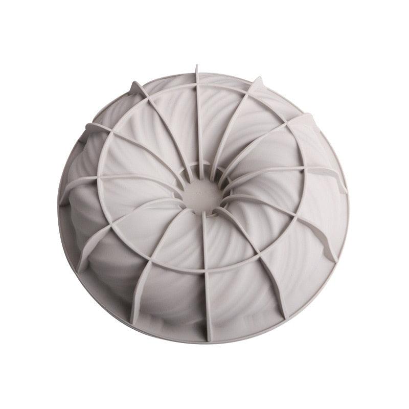 3D Big Swirl Silicone Cake Mould for Baking