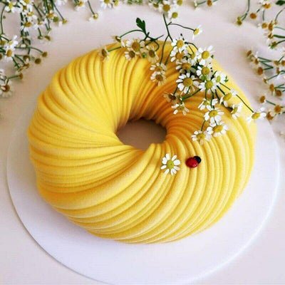 3D Big Swirl Silicone Cake Mould for Baking
