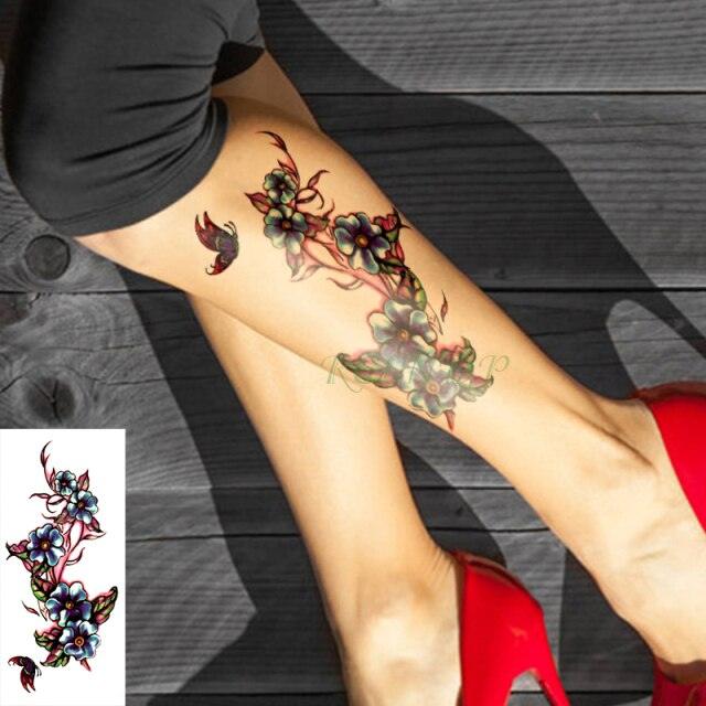 Elegante Calcomanía de Tatuaje Temporal Impermeable de Mariposa 3D