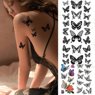Elegant 3D Butterfly Waterproof Temporary Tattoo Sticker