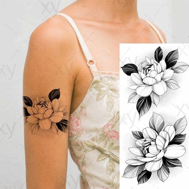 Elegante Calcomanía de Tatuaje Temporal Impermeable de Mariposa 3D