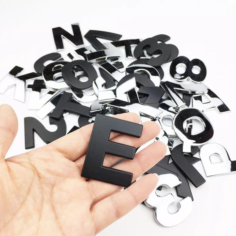 Autocollants en métal 3D personnalisables - Alphabet premium