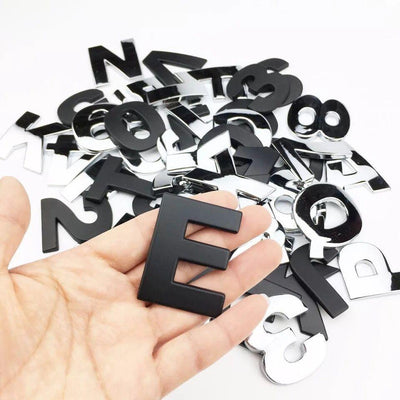 Autocollants en métal 3D personnalisables - Alphabet premium