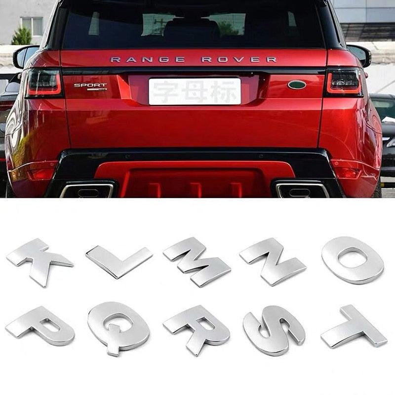 Autocollants en métal 3D personnalisables - Alphabet premium