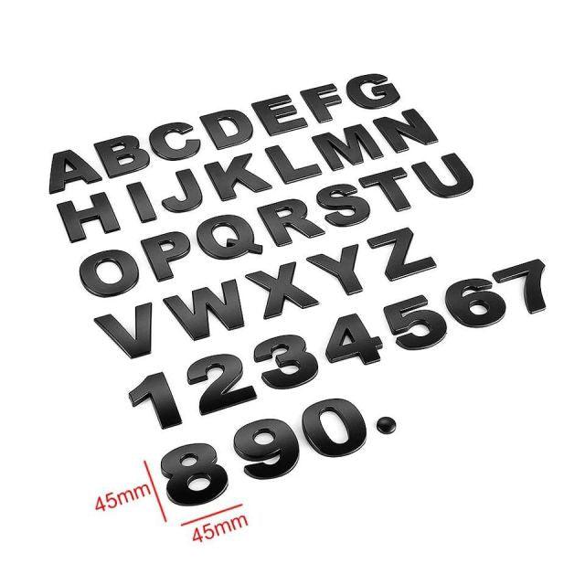 Autocollants en métal 3D personnalisables - Alphabet premium
