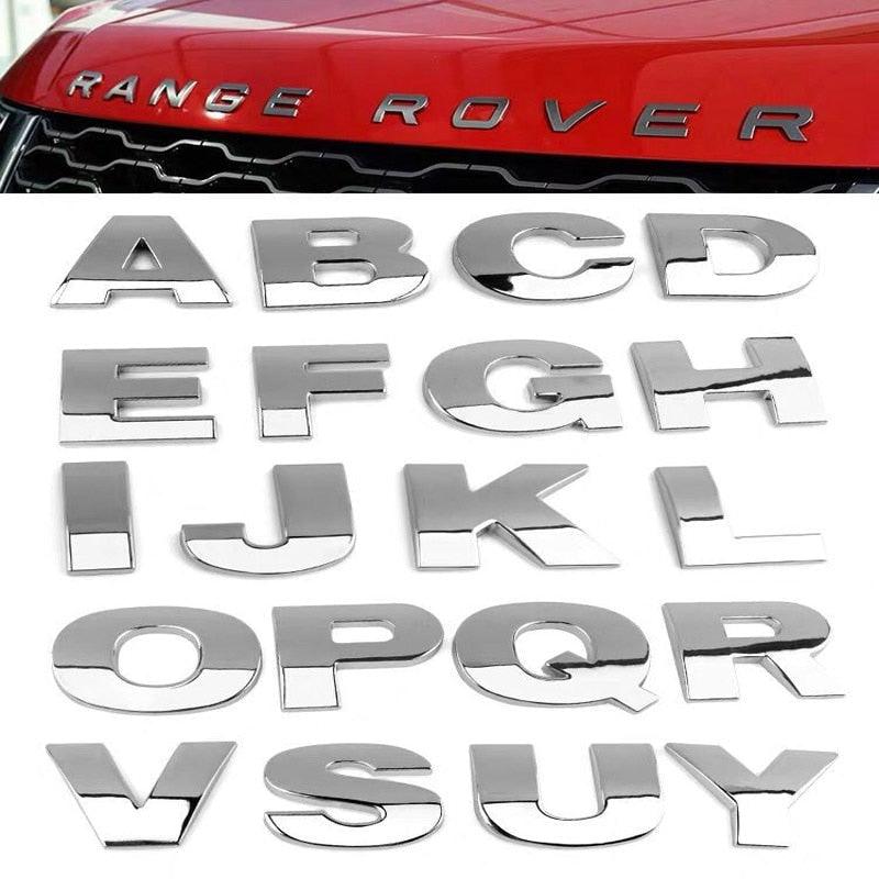 Autocollants en métal 3D personnalisables - Alphabet premium