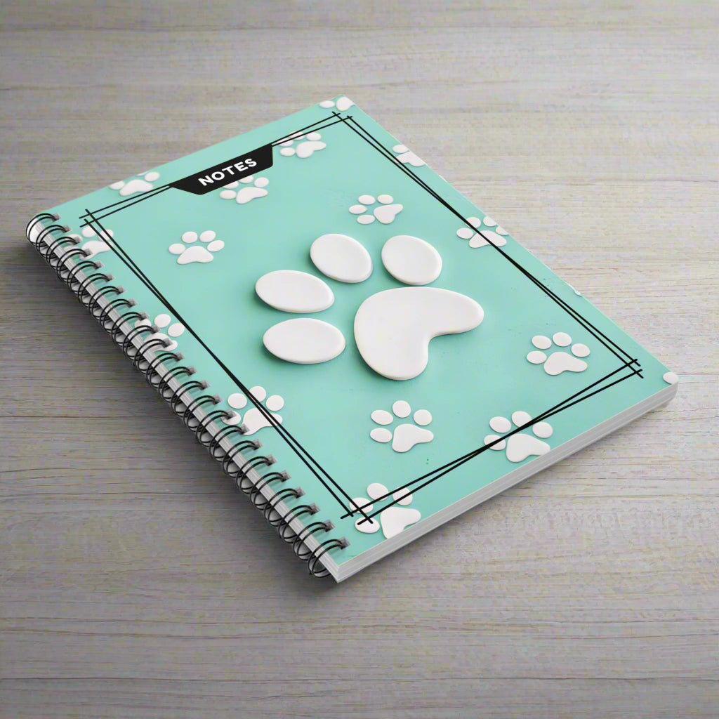 Cuaderno de espiral con diseño de pata de gato 3D para amantes de los gatos