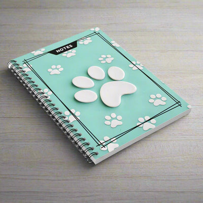 3D Cat Paw Spiral Bound Notebook for Cat Lovers