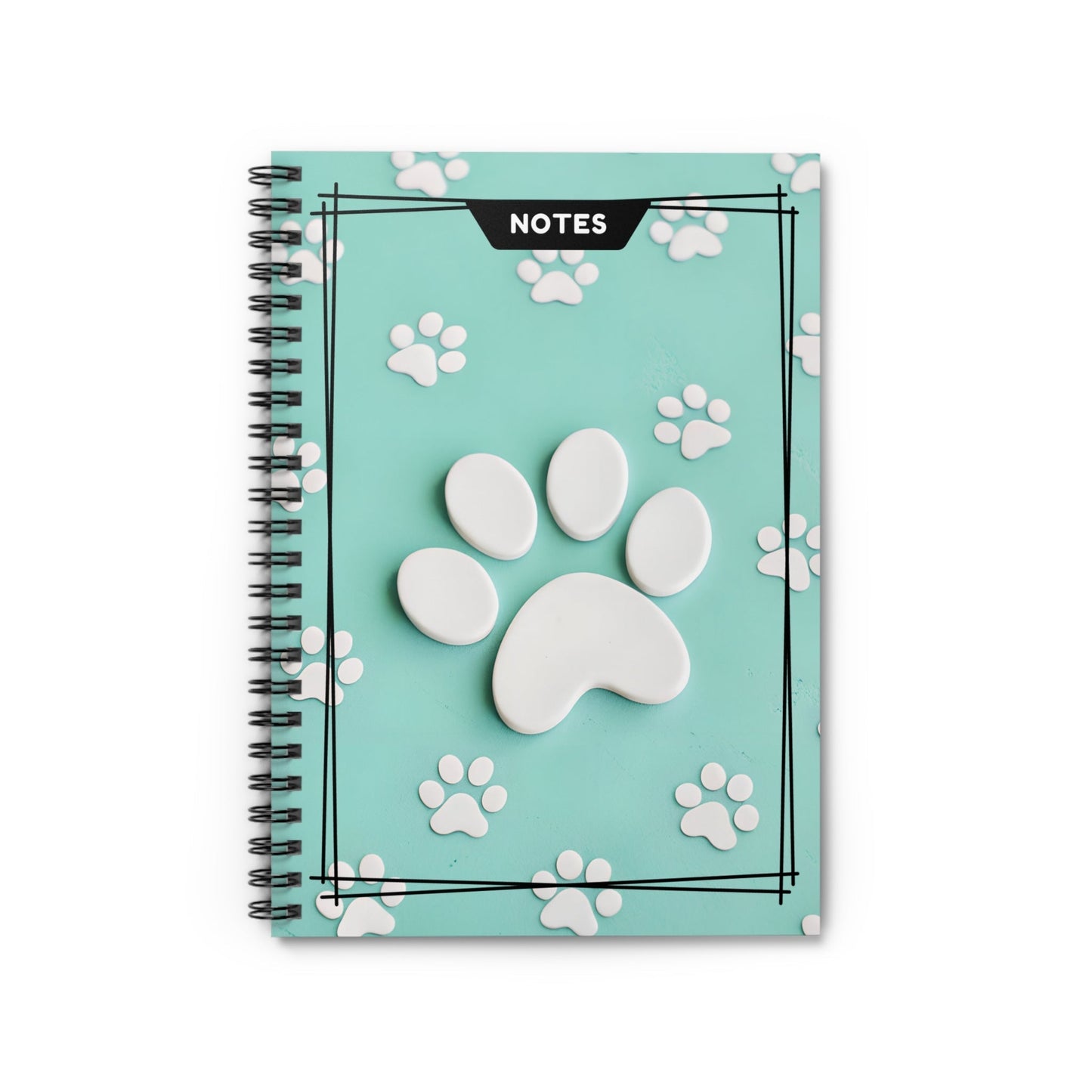 Cuaderno de espiral con diseño de pata de gato 3D para amantes de los gatos