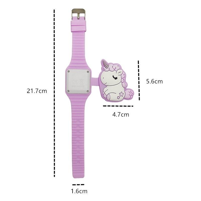 3D Unicorn Kids Watch - Fun LED Silicone Wristwatch