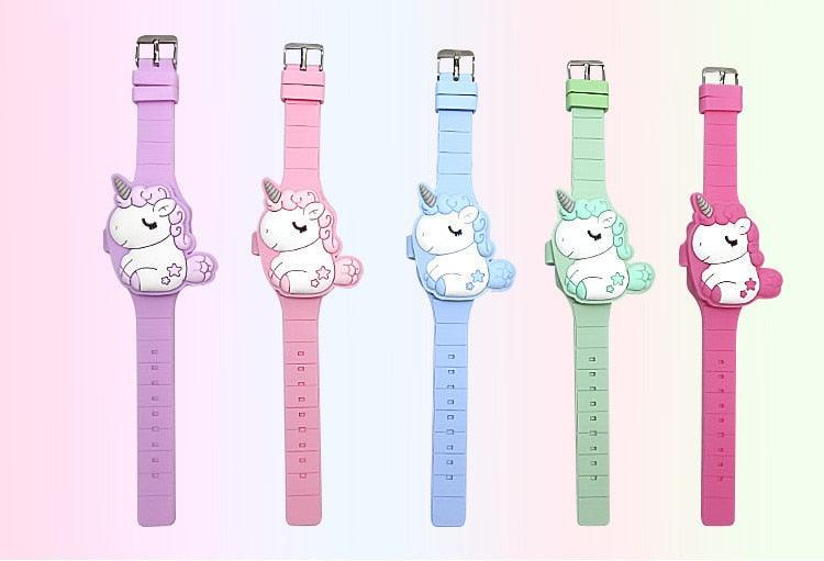 3D Unicorn Kids Watch - Fun LED Silicone Wristwatch