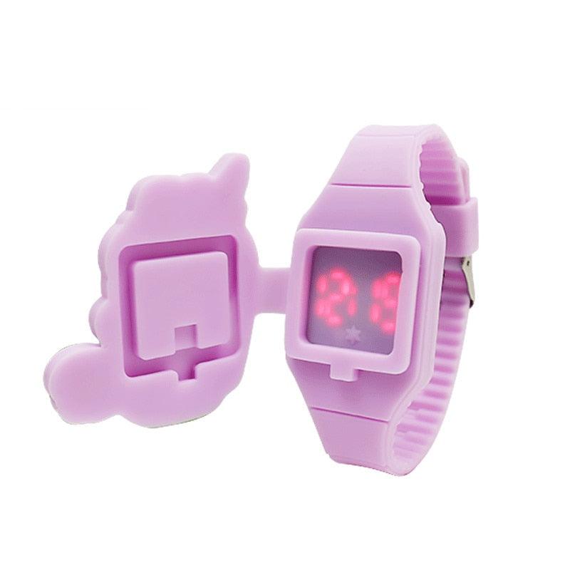 3D Unicorn Kids Watch - Fun LED Silicone Wristwatch