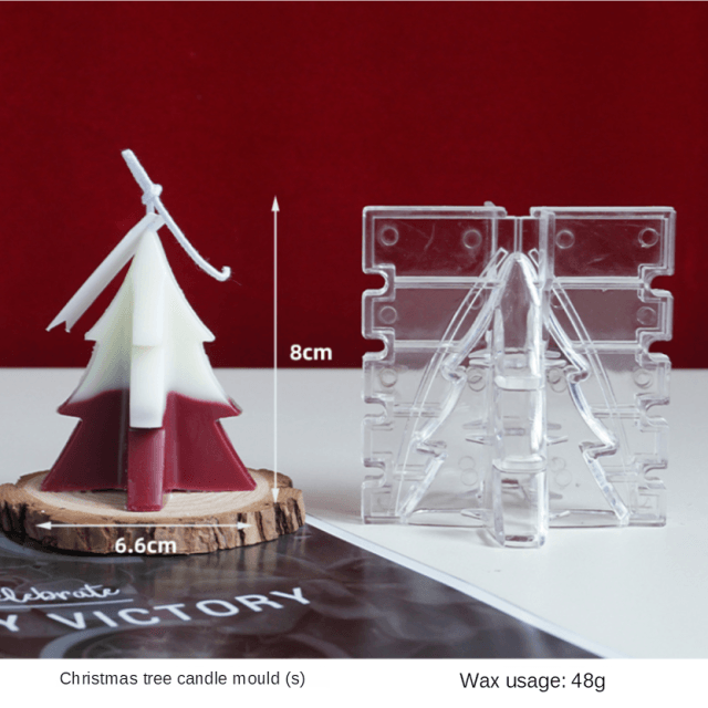 Molde de Silicona para Velas de Árbol de Navidad 3D para Creaciones DIY
