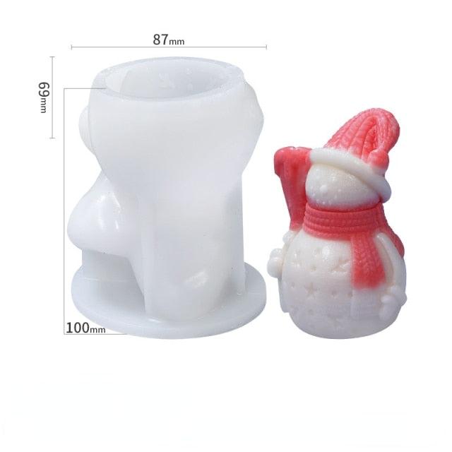Molde de Silicona para Velas de Árbol de Navidad 3D para Creaciones DIY
