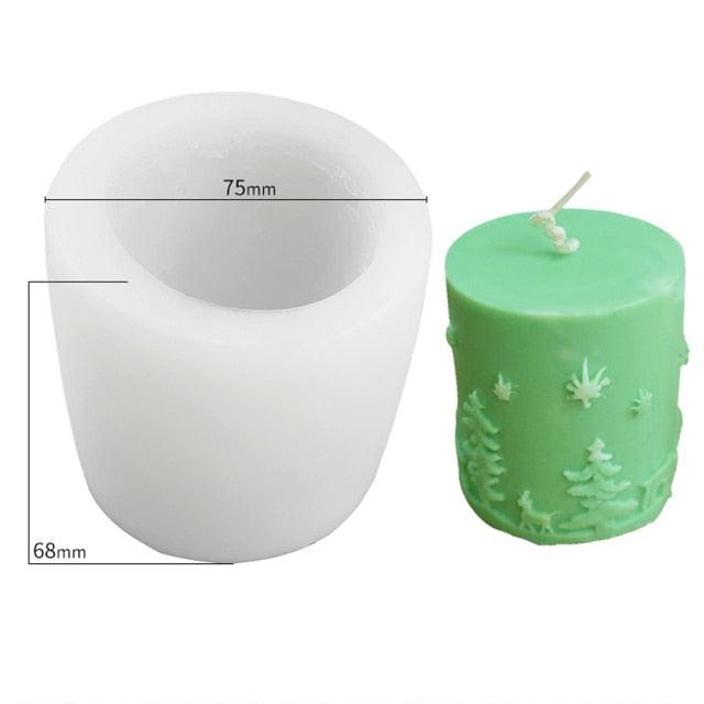 Molde de Silicona para Velas de Árbol de Navidad 3D para Creaciones DIY
