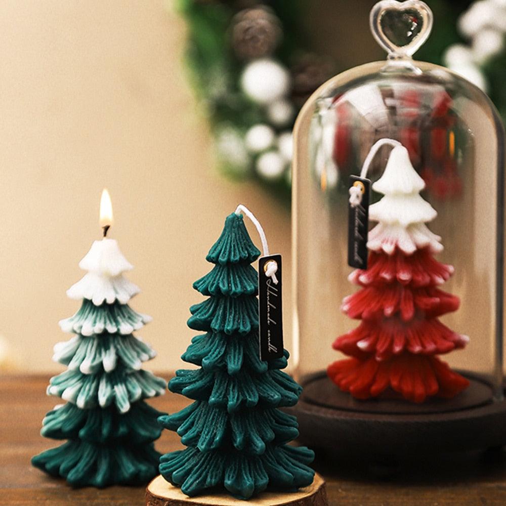 Molde de Silicona para Velas de Árbol de Navidad 3D para Creaciones DIY