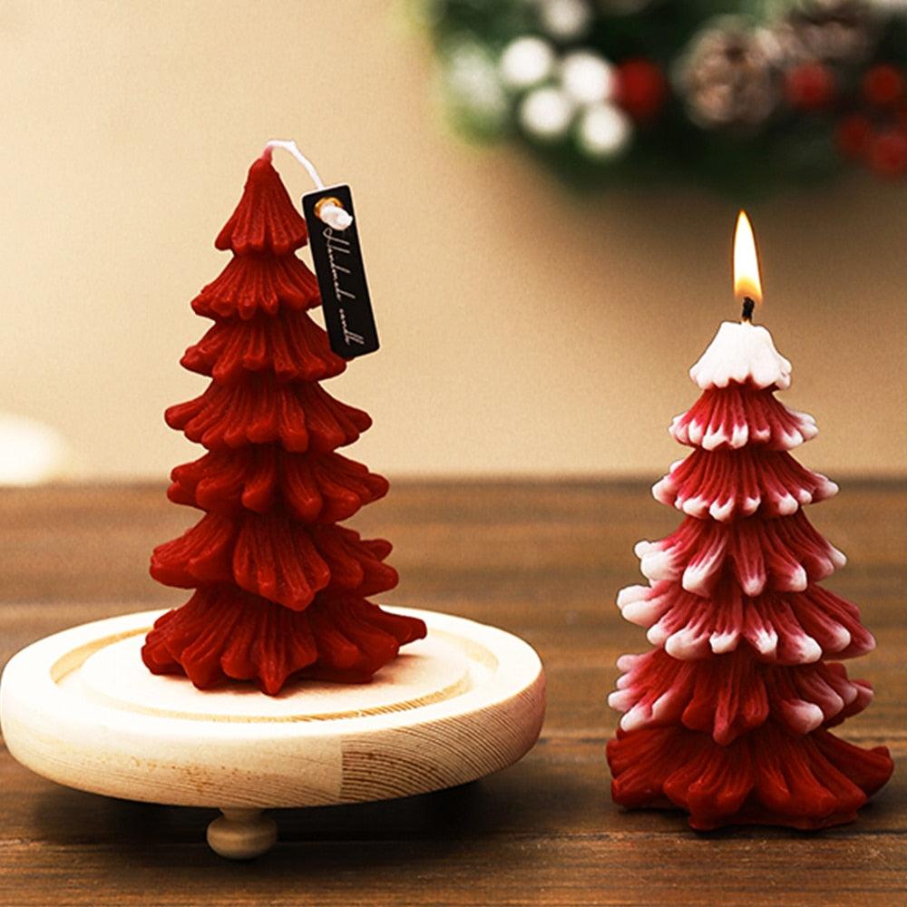 Molde de Silicona para Velas de Árbol de Navidad 3D para Creaciones DIY