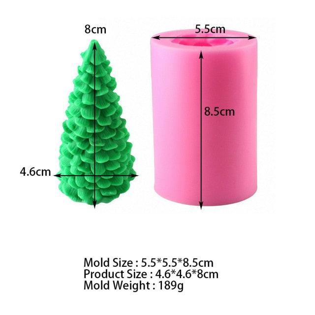 Molde de Silicona para Velas de Árbol de Navidad 3D para Creaciones DIY