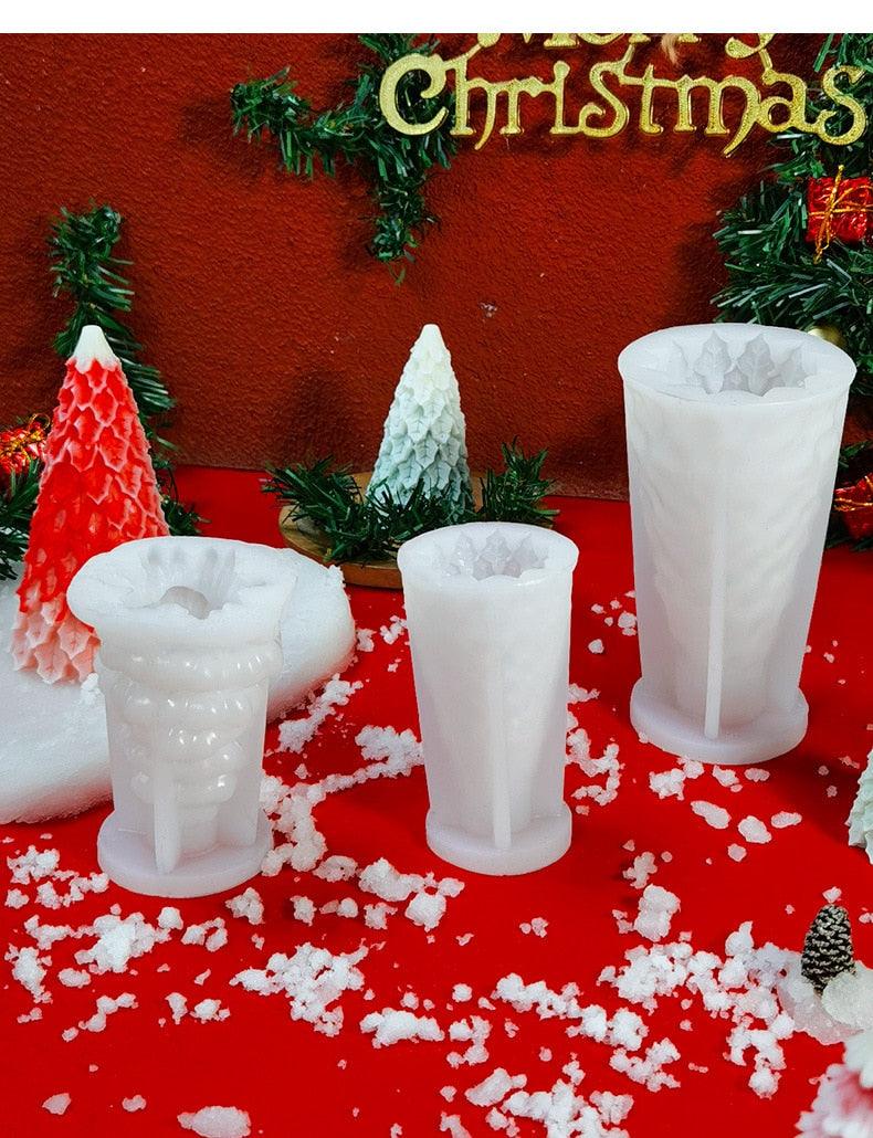 Molde de Silicona para Velas de Árbol de Navidad 3D para Creaciones DIY