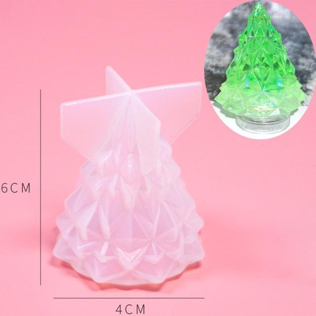 Molde de Silicona para Velas de Árbol de Navidad 3D para Creaciones DIY