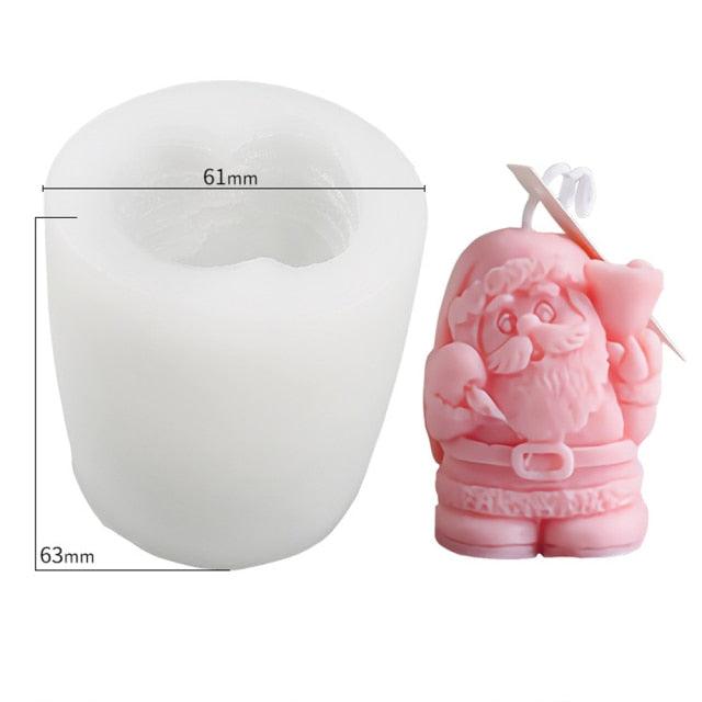 Molde de Silicona para Velas de Árbol de Navidad 3D para Creaciones DIY