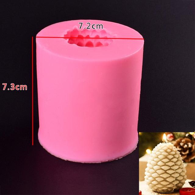 Molde de Silicona para Velas de Árbol de Navidad 3D para Creaciones DIY