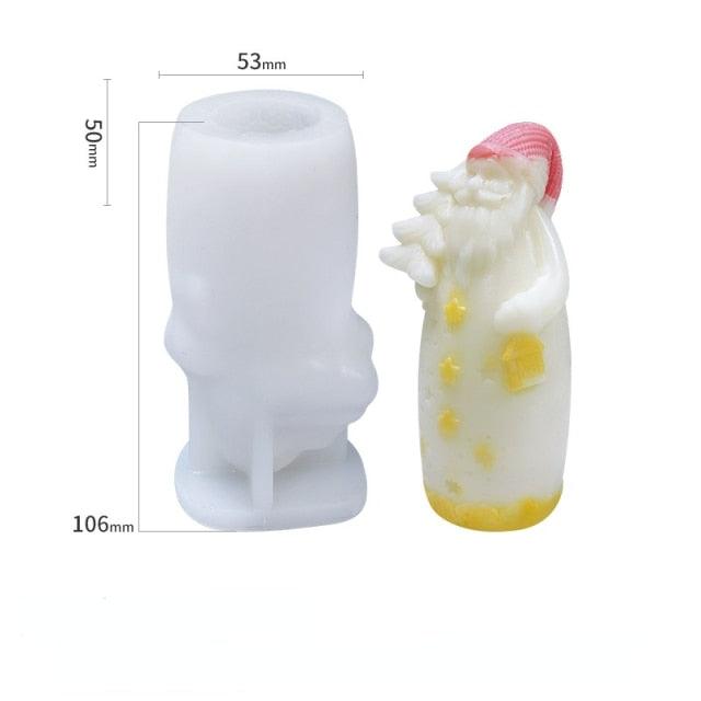 Molde de Silicona para Velas de Árbol de Navidad 3D para Creaciones DIY