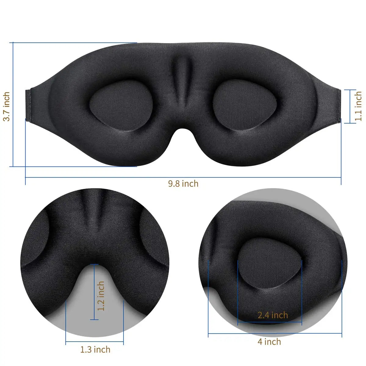 3D Contoured Eye Mask for Sleeping - Korvel