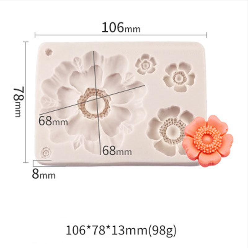 3D Flower Shape Silicone Mold for Baking and Crafting
