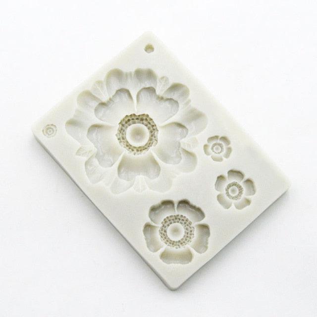 3D Flower Shape Silicone Mold for Baking and Crafting