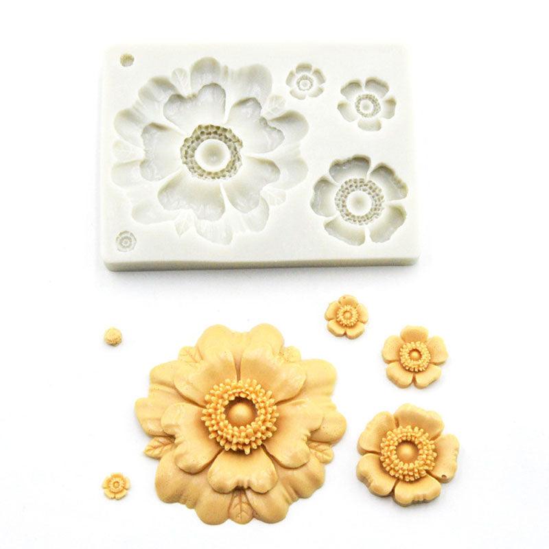 3D Flower Shape Silicone Mold for Baking and Crafting