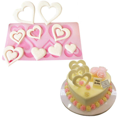 3D Heart Shape Silicone Mold for Baking and Crafts