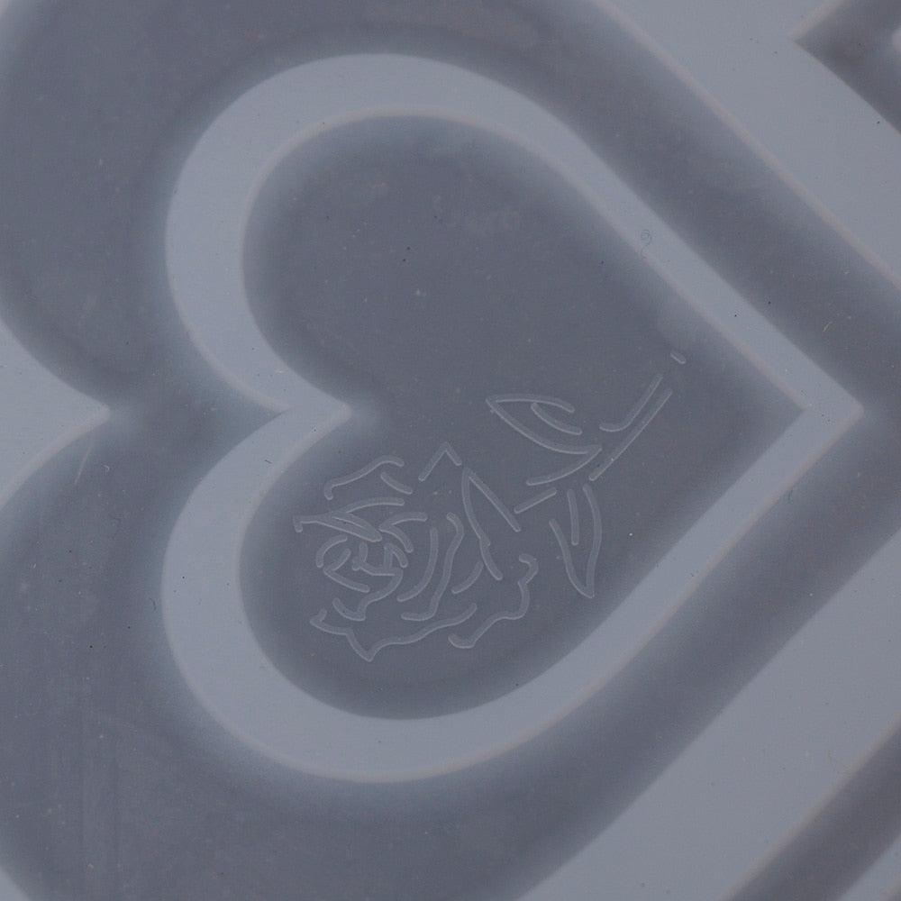 Moule en silicone en forme de cœur 3D pour la pâtisserie et l'artisanat