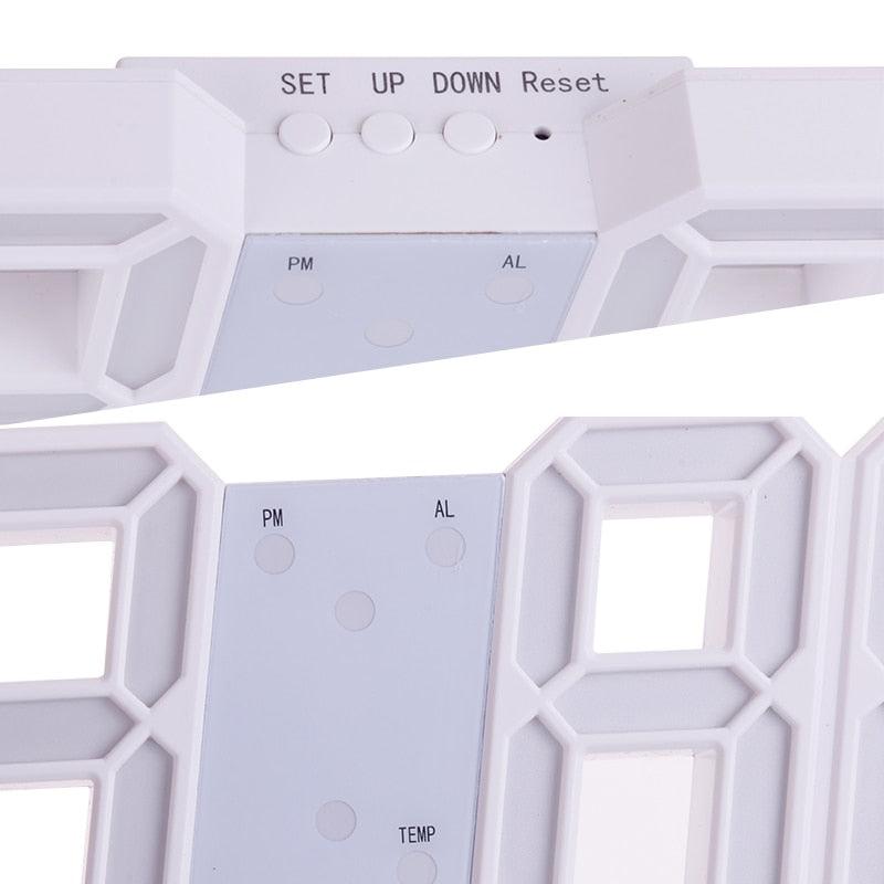 Reloj de Pared Digital LED 3D Grande con Control Remoto