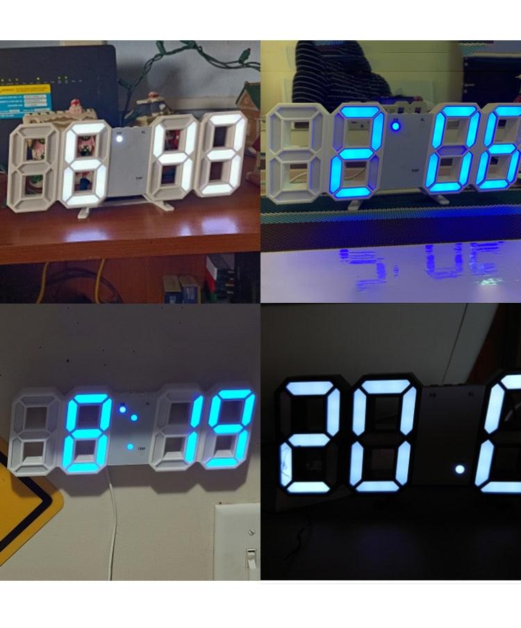 Reloj de Pared Digital LED 3D Grande con Control Remoto