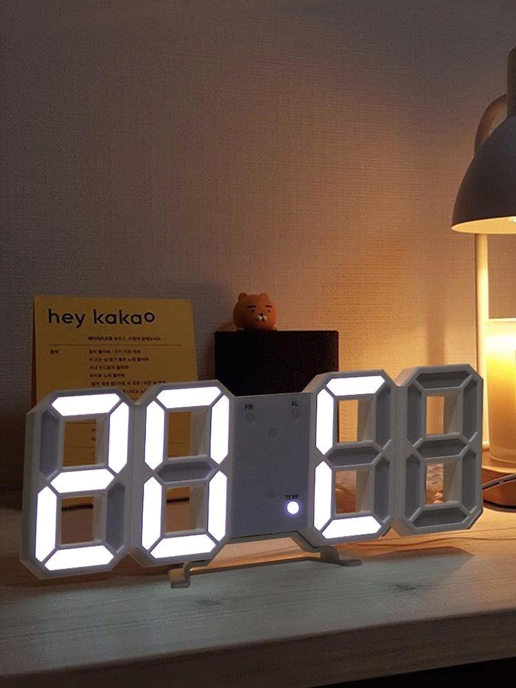 Reloj de Pared Digital LED 3D Grande con Control Remoto