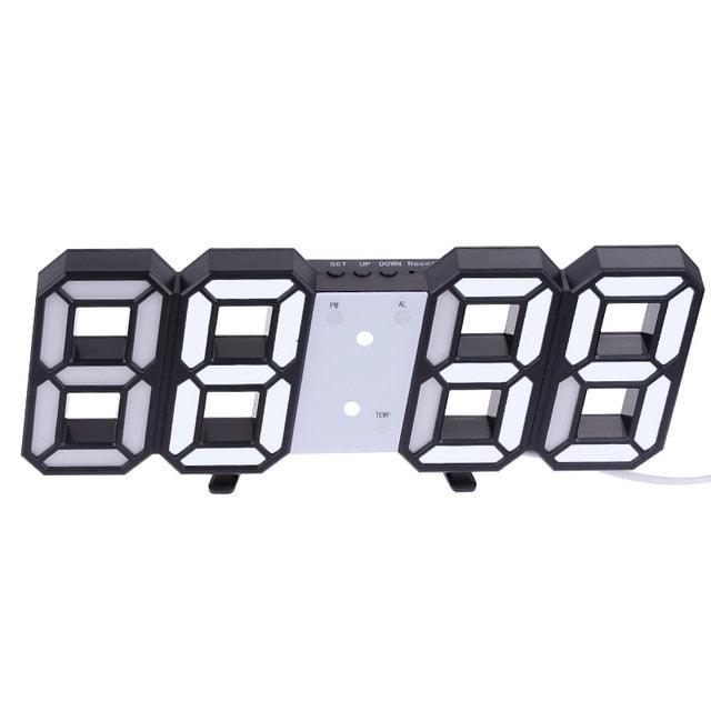 Reloj de Pared Digital LED 3D Grande con Control Remoto