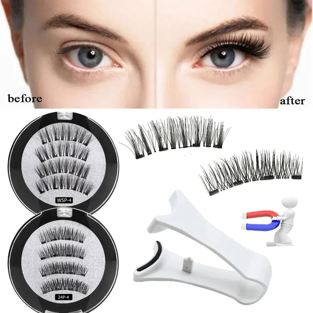 Kit de Pestañas Magnéticas 3D para una Belleza Sin Esfuerzo