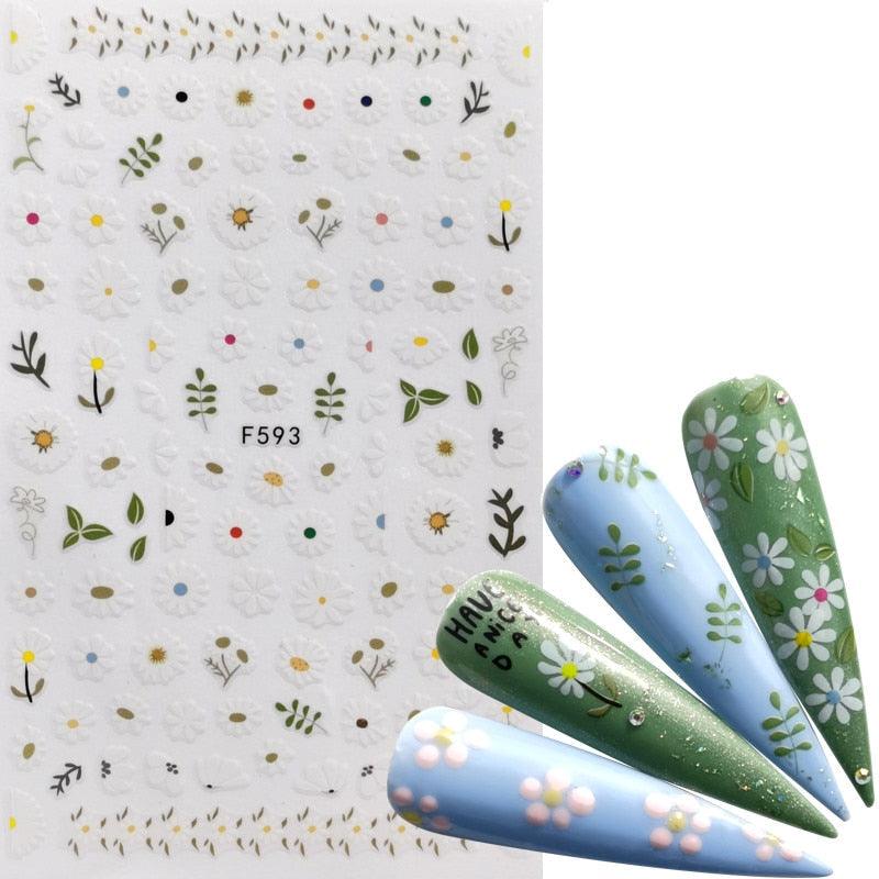 Elegant 3D Black Russia Letter Nail Art Stickers with Flamingo Design - Self-Adhesive Decals for Stunning Manicures - Korvel