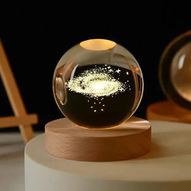 3D Night Crystal Ball - Celestial Home Decor