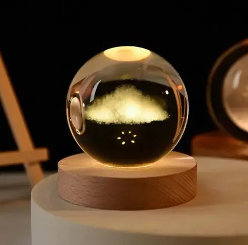 3D Night Crystal Ball - Celestial Home Decor